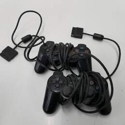 Lot of 2 PlayStation 2 Controllers for Parts and Repair