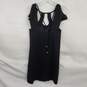 Diane Von Furstenberg Women's Achava Cutout Black Shift Dress Size 0 w/COA image number 3