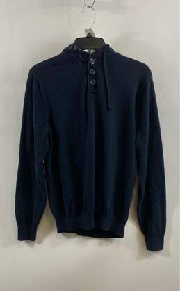Frederik Anderson Copenhagen Mens Blue Long Sleeve Hooded Pullover Sweater Sz M