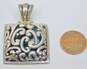 Barse 925 Sterling Silver Scrolled Cut Out Pendant 20.0g image number 5