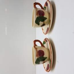 Vintage Set of 2 Franciscan Apple Coffee-Tea Mug and Coasters 5 3/4in