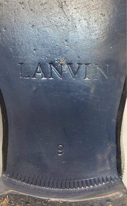 Lanvin Patent Leather Derby Shoes Black 9 image number 9