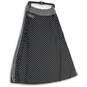 NWT Womens Black White Polka Dot Flat Front Pull-On Maxi Skirt Size XL image number 2