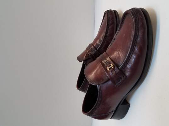 Florsheim Riva Burgundy Shoes Leather Loafers Men's Size 8D image number 3