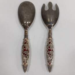 Vintage Godinger Silver Art Grape Collector Silver-plate Spoon & Fork Grape/Red alternative image