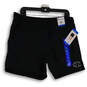 NWT Womens Black Elastic Waist Pockets Drawstring Athletic Shorts Size L image number 1