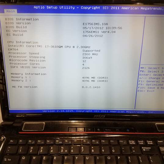 MSi MS-1756 Laptop with Intel Core i7@2.3GHz image number 2