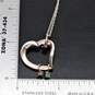 Sterling Silver Diamond & Ruby Accent Heart Pendant Necklace (20.0in) - 6.1g image number 6