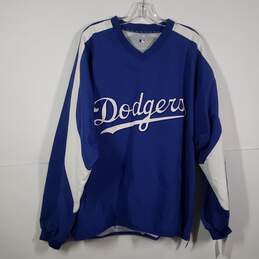NWT Mens Los Angeles Dodgers V-Neck Long Sleeve MLB Pullover T-Shirt Size XL
