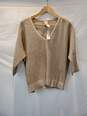 Chico's Open Stitch Pullover V-Neck Sweater Women's Size 1P NWT image number 1