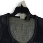 Womens Blue Denim Sleeveless Flap Pockets Front Zip Motorcycle Vest Sz XL image number 3