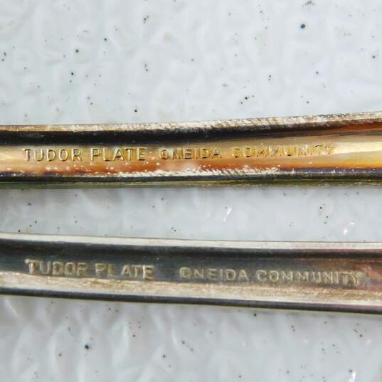 Set of 2 Oneida Community Silver-plated QUEEN BESS II  Serving Slotted Spoons image number 3