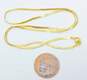 14K Yellow Gold Herringbone Chain Necklace 2.3g image number 5