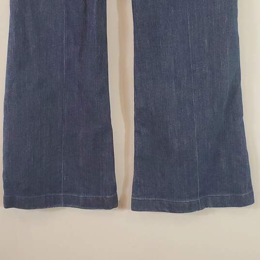 7 For All Mankind Women Flared Blue Jeans Sz 26 image number 3