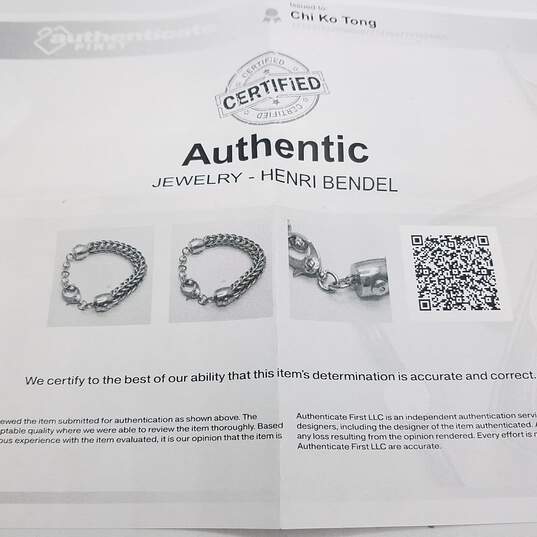 Henri Bendel Authentic Rose Tone Chunky Bracelet W/C.O.A (DAMAGED) 54.9g image number 7
