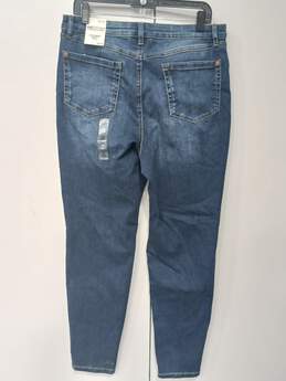 I.N.C. Women's Blue Denim Mid Rise Skinny Jeans Size 16/33 with Tag alternative image