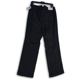 NWT Gap Womens Black Flat Front Classic Fit Straight Leg Trouser Pants Size 8R alternative image