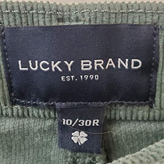 Lucky Brand Green Stevie High Rise Flare Corduroy Jeans Size 10 image number 3