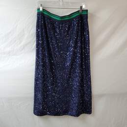 Ted Baker Blue Sequin Midi Skirt