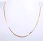 14K Yellow Gold Herringbone Chain Necklace 3.3g image number 1