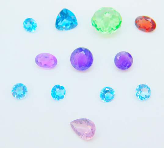 Amethyst Aquamarine & Garnet Variety Gemstone Lot 1.3g image number 1