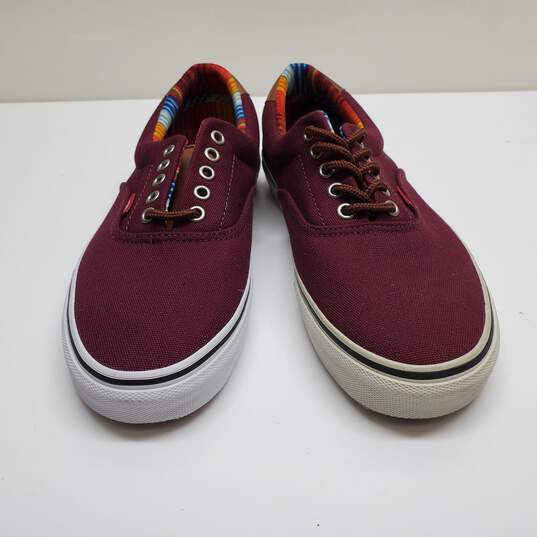 Vans Off The Wall Men Maroon Lace Up Low Top Comfort Skate Shoes Size 9.5 image number 3