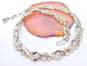 Vintage Trifari Silver Tone Clear Icy Rhinestone Scroll Necklace 38.4g image number 2