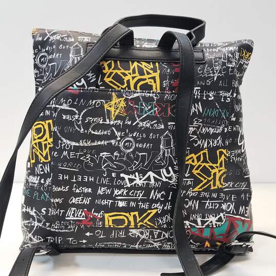 DKNY Tilly Graffiti Fold Over Backpack Multicolor image number 2