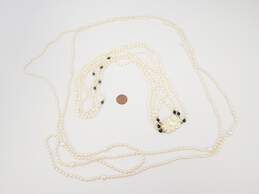Romantic Pearl Onyx & Mother of Pearl Necklaces alternative image