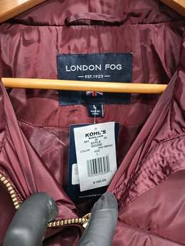 London Fog Women's Maroon Full Zip Puffer Style Parka Size L NWT alternative image