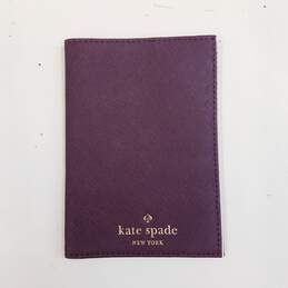Kate Spade Saffiano Leather Passport Holder Burgundy