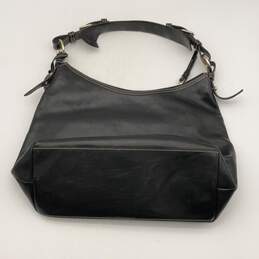 Dooney & Bourke Womens Black Leather Adjustable Strap Outer Pockets Hobo Bag alternative image