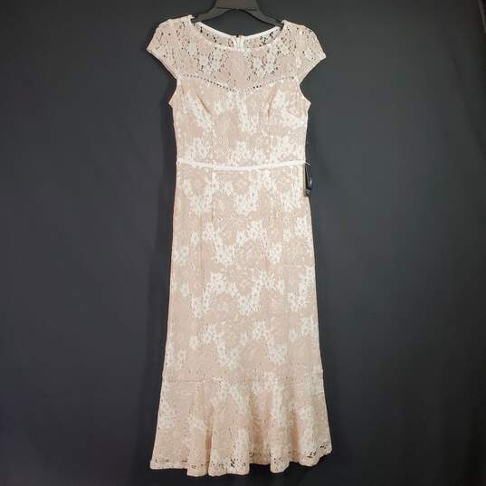 Adrianna Papell Women Ecru/Ivory Lace Dress Sz4 NWT image number 1