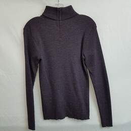 Vintage Pendleton dark purple wool turtleneck sweater women's 38 made in USA alternative image