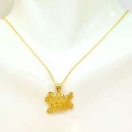 14k Yellow Gold 'Special Sister' Pendant Necklace 1.6g alternative image