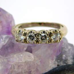 Vintage 14K White Gold 0.40 CTTW Diamond Four Stone Ring 2.5g