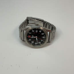 IOB Designer Swiss Army Victorinox Silver-Tone Round Dial Analog Wristwatch alternative image