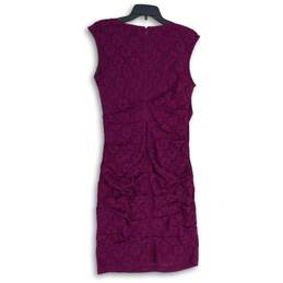 NWT Adrianna Papell Womens Purple Surplice Neck Sleeveless Bodycon Dress Size 8 alternative image