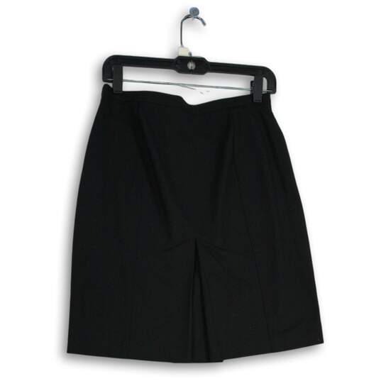 The Limited Womens Black Flat Front Back Slit Side-Zip Mini Skirt 6 image number 2
