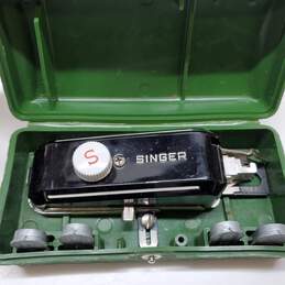 VTG. Singer Sewing Machine Buttonholer Attachment #160506 W/Green Case