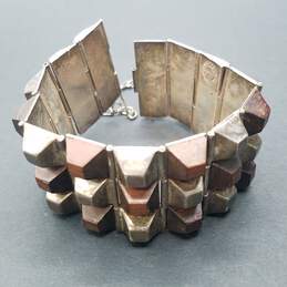 William Spratling Vntg 925 Rosewood Pyramid 7.5" Bracelet Circa 1940 Dmge 92.5g