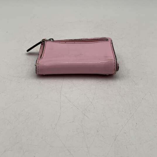 Coach Womens Pink Silver Inner Various Credit Card Slot Snap Bi Fold Wallet image number 6