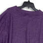 NWT Womens Purple Long Sleeve V-Neck Stretch Pullover Sweater Size 3x image number 3