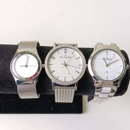 Bundle of Three Skagen Silver Tone Women's  Wristwatches