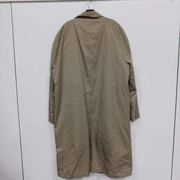 Mens Tan Long Sleeve Collared Button Long 3M Thinsulate Raincoat Sz 46/Reg alternative image