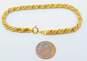 18K Two Tone Gold Twisted Rope Chain Bracelet 13.6g image number 5