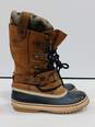Men's Brown Leather Boots Size 9 image number 1