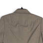 Womens Gray Notch Lapel Long Sleeve Flap Pocket Two Button Blazer Size 4 image number 4