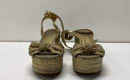 Michael Kors Gold Ankle Strap Espadrille Wedge Heels Shoes Size 9 B alternative image