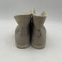 Womens Dausette Beige Fleece Round Toe Lace-Up Fold-Down Snow Boots Sz 9.5 image number 2